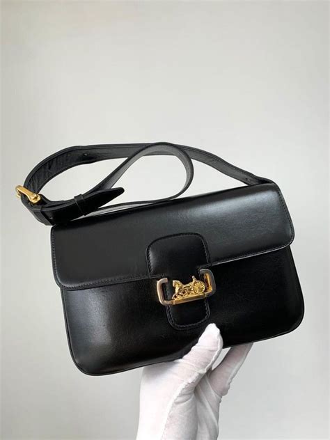 celine shoulder bag with metal sides|celine shoulder bag vintage.